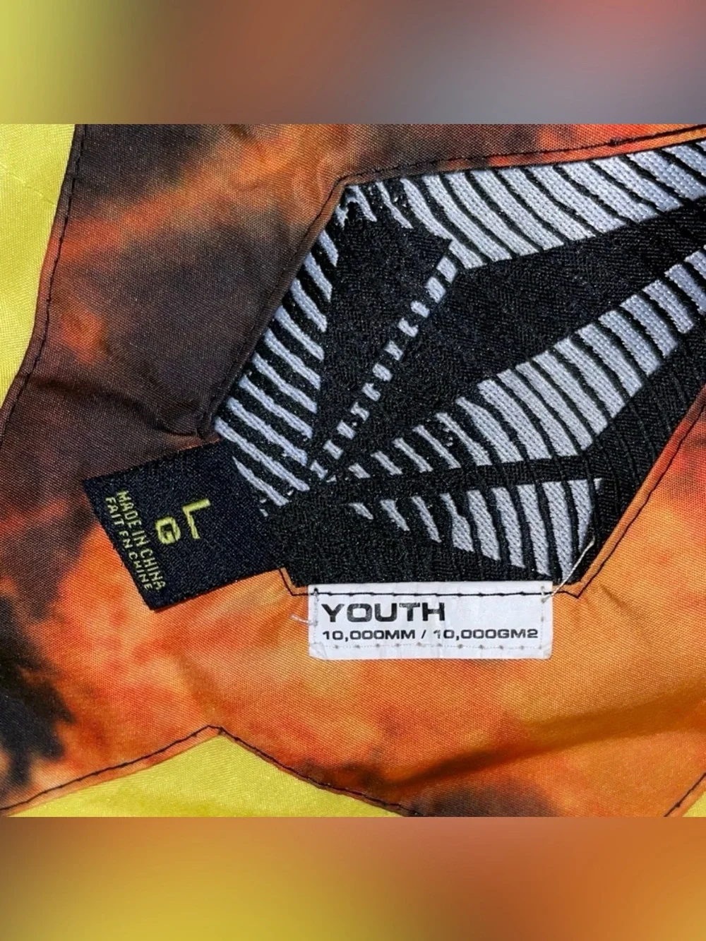 Volcom Snow Jacket - Youth Large - Orange Black